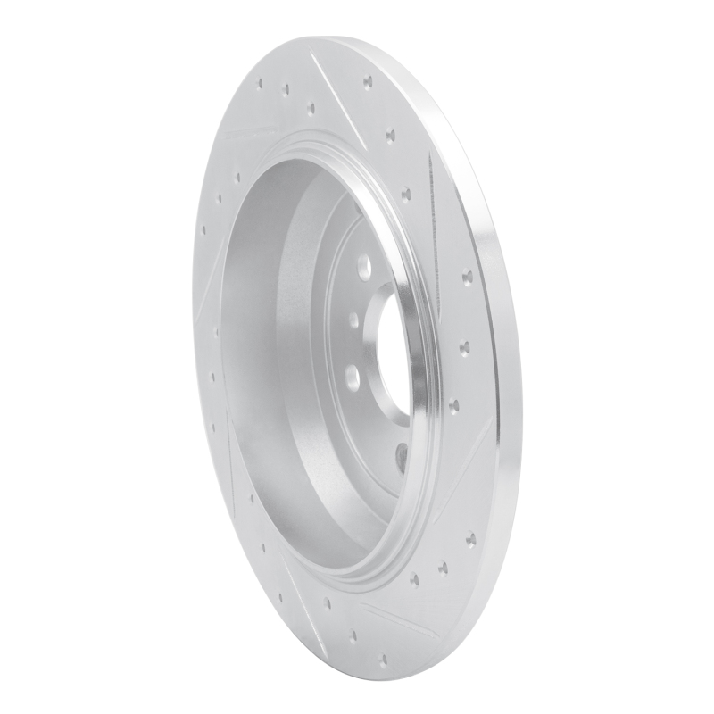 Mercedes-Benz R500 Brake Rotor (1) - Rear Left - R1 Concepts - Drilled & Slotted - Silver - `06-`12